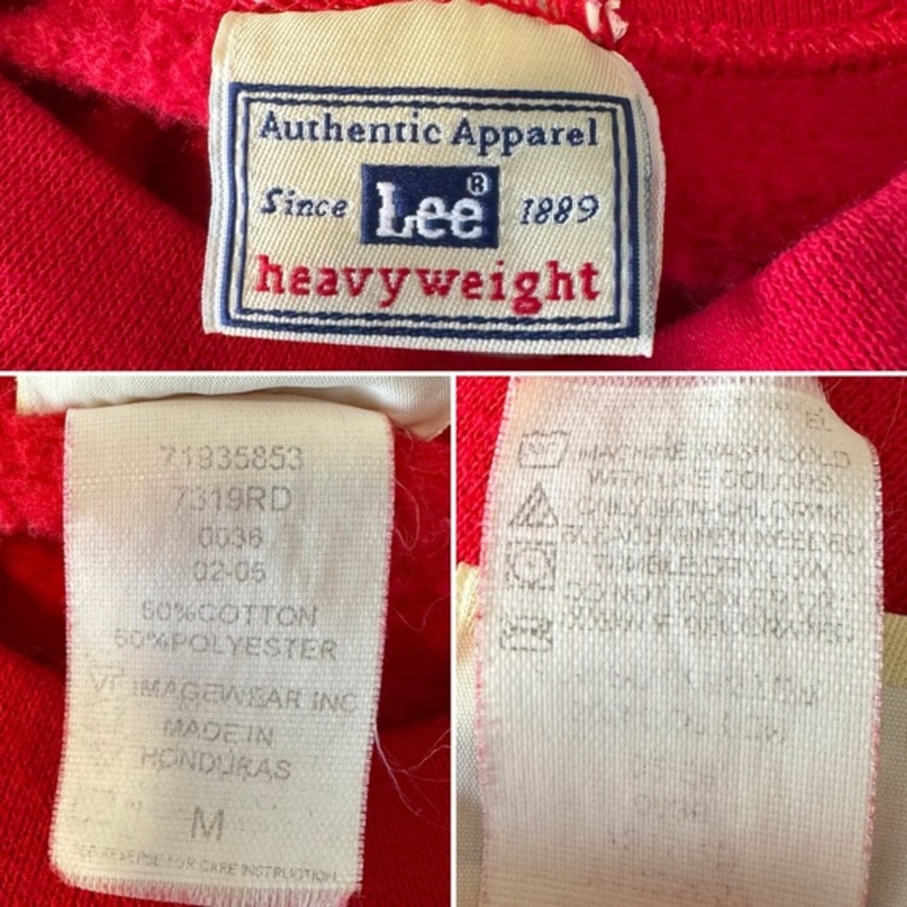 Vintage Lee Barn Goddess heavyweight red sweatshirt 90s M - Picture 9 of 10